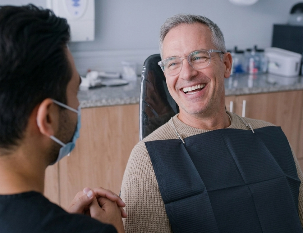 Specialist attending a patient during a consultation